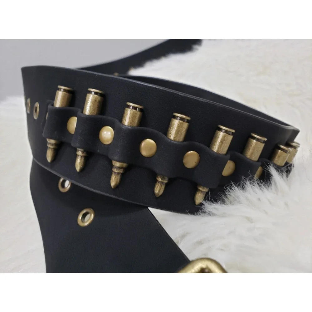 Dolls kill bullet belt gothic punk emo cybergoth cosplay futuristic goth black